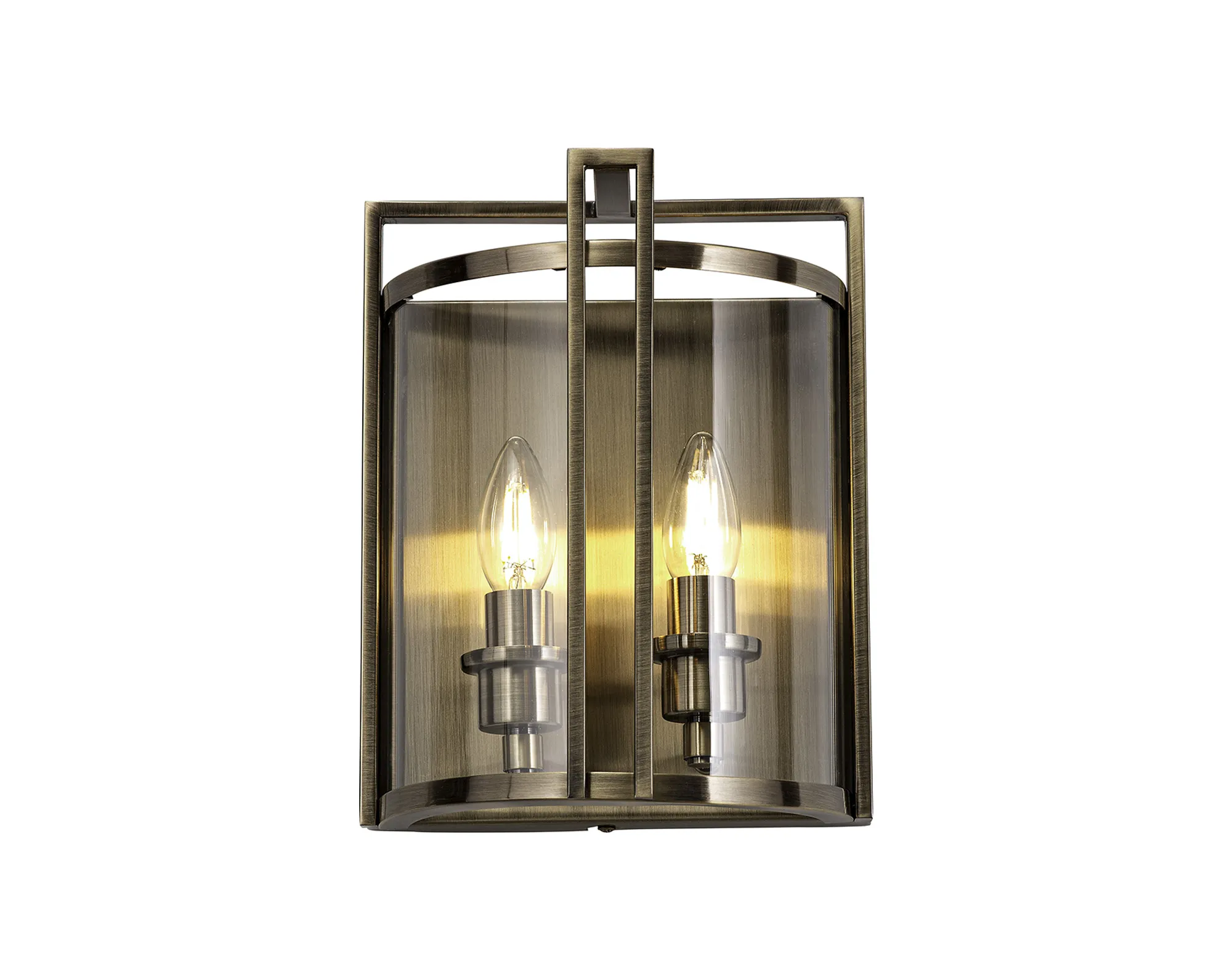 IL31096  Eaton Wall Lamp 2 Light Antique Brass